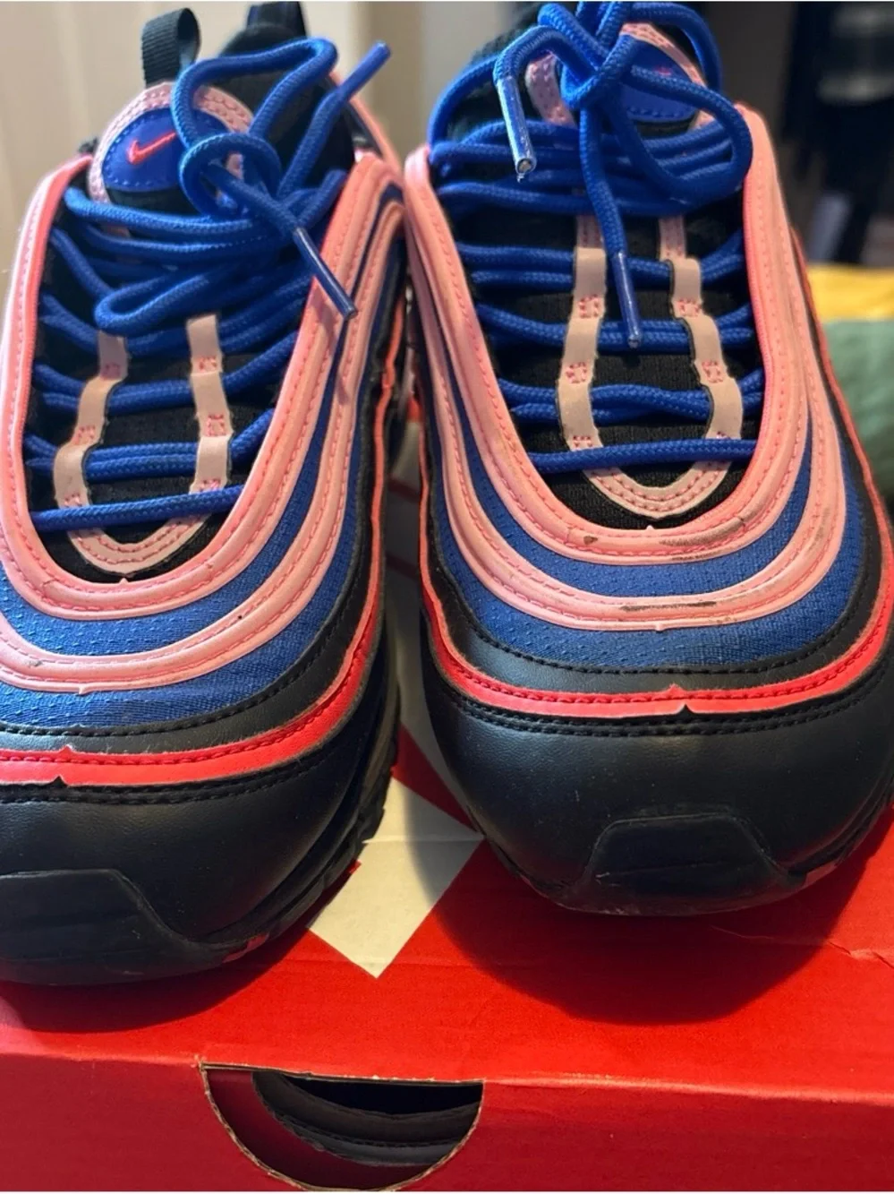 Nike Kids' Air Max 97 Sneakers - Navy, Pink & Red